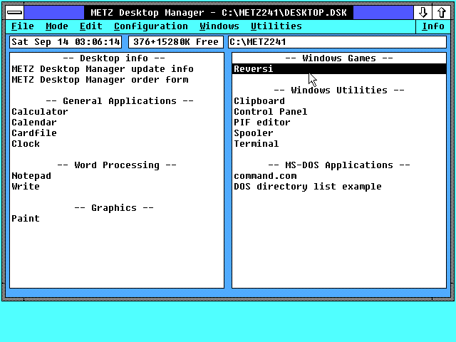 METZ Desktop Manager