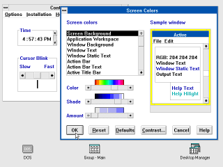 OS/2 1.2 Control Panel