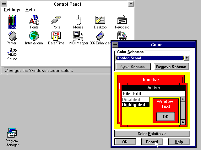 Windows 3.1 Control Panel